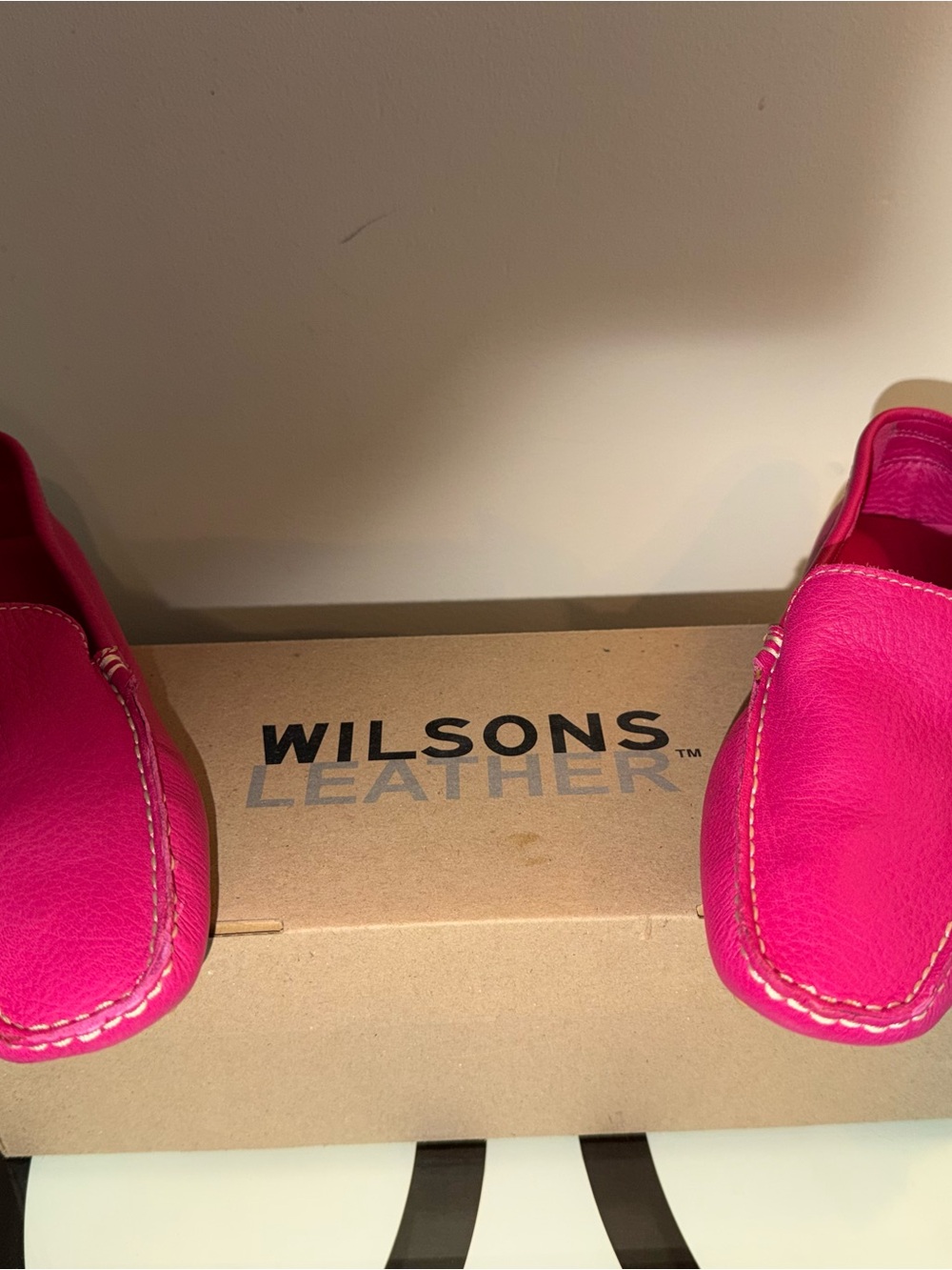 Wilsons Leather Women’s Hot Pink Slip-On Moccasins